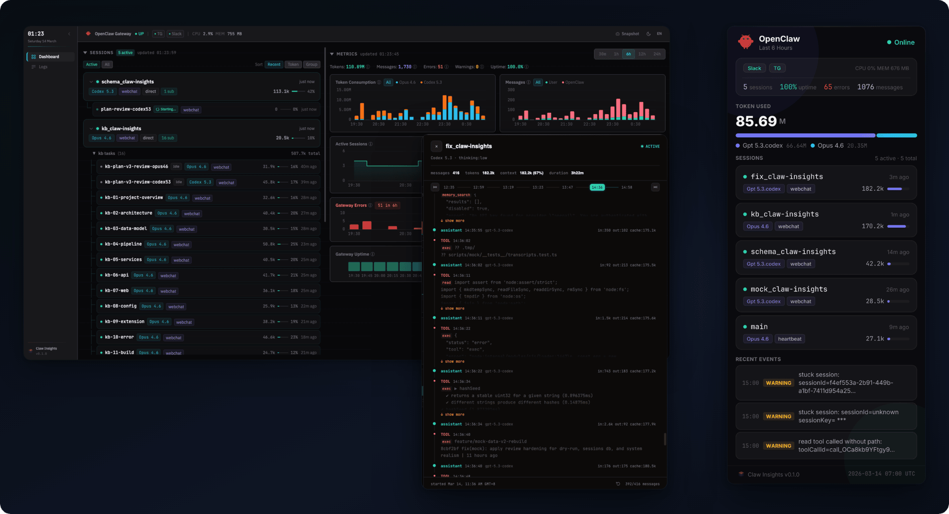 Claw Insights Dashboard
